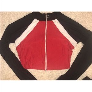 Fashion nova- Medium cropped zipper jacket